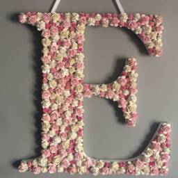Letter Large Floral Initial Flower Letter Wall Decor Nursery Personalised Gift Kids Room Playroom - thumbnail 2
