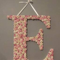 Letter Large Floral Initial Flower Letter Wall Decor Nursery Personalised Gift Kids Room Playroom - thumbnail 3