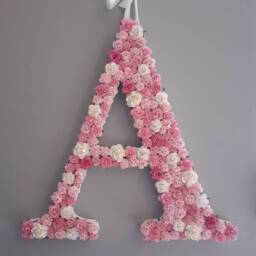 Letter Large Floral Initial Flower Letter Wall Decor Nursery Personalised Gift Kids Room Playroom - thumbnail 1