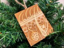 Skin Anatomy Wooden Christmas Ornament, Laser Cut, Made To Order. Anatomical, Epidermis, Hair Follicle, Dermis, Hypodermis, Dermatologist - thumbnail 1