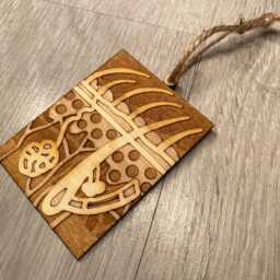 Skin Anatomy Wooden Christmas Ornament, Laser Cut, Made To Order. Anatomical, Epidermis, Hair Follicle, Dermis, Hypodermis, Dermatologist - thumbnail 2