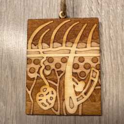 Skin Anatomy Wooden Christmas Ornament, Laser Cut, Made To Order. Anatomical, Epidermis, Hair Follicle, Dermis, Hypodermis, Dermatologist - thumbnail 3