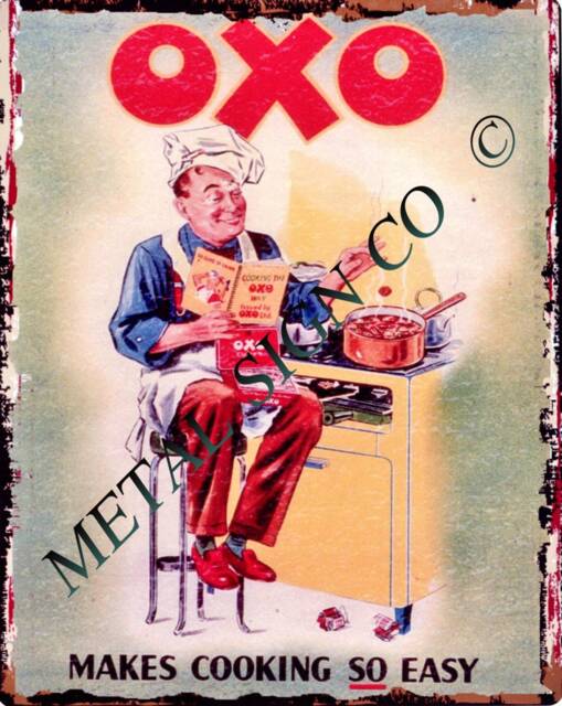 Oxo Cubes Metal Sign Vintage British Advert Wall Art
