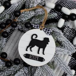 Farmhouse Christmas Ornament Labrador - Gift For Dog Owner Modern Holiday Decor - thumbnail 1