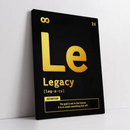Legacy Periodic Elements Definition Motivational Inspirational, Framed Canvas Wall Art Poster Print, Home Office & Room Decor, Gift Idea - thumbnail 3