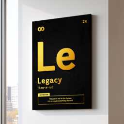 Legacy Periodic Elements Definition Motivational Inspirational, Framed Canvas Wall Art Poster Print, Home Office & Room Decor, Gift Idea - thumbnail 1