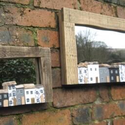 Funckles Set Of 2 Driftwood Mirrors Nautical Cottages - Grey - thumbnail 2