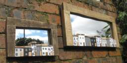Funckles Set Of 2 Driftwood Mirrors Nautical Cottages - Grey - thumbnail 1