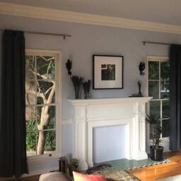 Linen Curtain-Linen Panel - Dark Grey Drape-Lined Panel With Black Out Lining-Width 52''(132cmx Custom Length - thumbnail 2