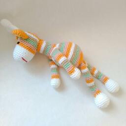 Crochet Giraffe Toy, Handmade Cotton Amigurumi, Baby Gift - thumbnail 4