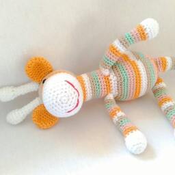 Crochet Giraffe Toy, Handmade Cotton Amigurumi, Baby Gift - thumbnail 2