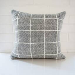 Handmade White Wool Pillow Cover, Scandinavian Organic Decorative Cushion, Custom Accent For Sofa, Home Decor - thumbnail 2