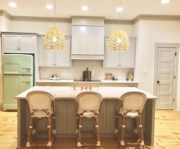 Rattan Pendant Light Fixture, Rustic Ceiling Lamp, Kitchen Island Lighting, Dia 17.7