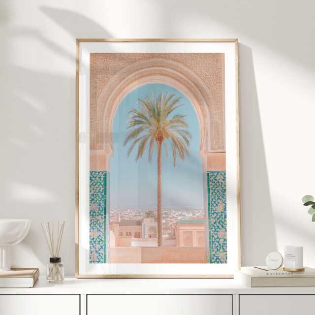 Moroccan Wall Art, Decor, Marrakech Mediterranean Arabic Morocco Art, Lebanese Art, Marrakech Poster - image 1