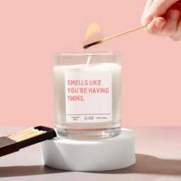 Twins Gift. Baby Twins Pregnancy Having Candle Gift Set