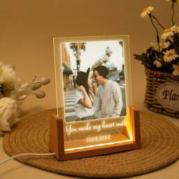 Peronalized Photo Night Light, Custom Collage Frame Lamp, Wedding Gift For Couple, Mom, Valentines Day Gift, Anniversary - thumbnail 1