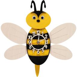 Bee Personalised Wooden Pendulum Children's Clock - thumbnail 2