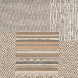 Handmade Patchwork Footstool Maida Vale Stone Fabric, Queen Anne Legs - thumbnail 3