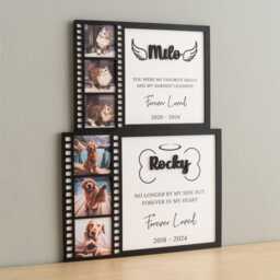 Personalized Dog Photo Frame, Custom Memorial Picture Wooden Loss Of Dog, Gifts, Pet Sympathy Gift Y26 - thumbnail 4