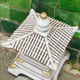 Concrete Pagoda Lantern Statue Stone Garden Figurine Outdoor Zen Decoration Cement Yard Ornament Tranquil Home Accent Handmade Gift - thumbnail 2