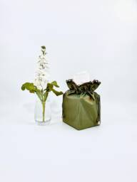 Moss Green Fabric Tissue Box Cover Handmade Novelty Gift - thumbnail 1