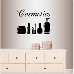 In-Style Decals Wall Vinyl Decal Home Decor Art Sticker Cosmetics Lotion Lipstick Mascara Nail Polish Beauty Salon Shop Makeup Design 184 - thumbnail 1