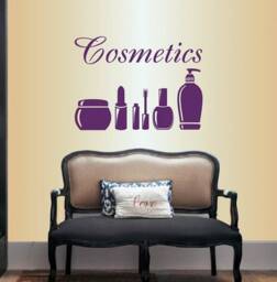 In-Style Decals Wall Vinyl Decal Home Decor Art Sticker Cosmetics Lotion Lipstick Mascara Nail Polish Beauty Salon Shop Makeup Design 184 - thumbnail 2