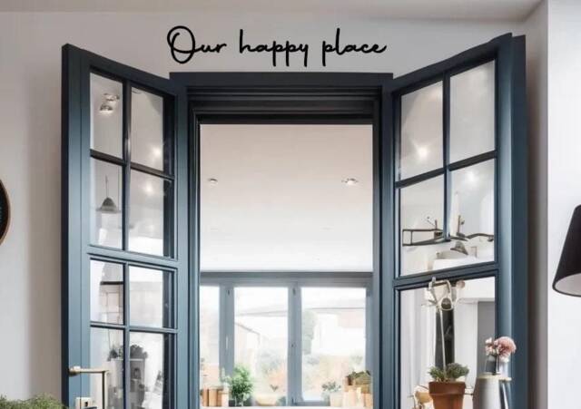 Our Happy Place - Above Door Hallway Sign Entryway Wall Decor Perfect Home & Gift