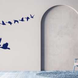 Bird Wall Decal, Hunting Decor, Flying Birds V Formation, Autumn, Fall Design - thumbnail 3