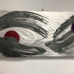 Color Changing Led Contemporary Wall Sculpture By Artist Tony Viscardi - thumbnail 2