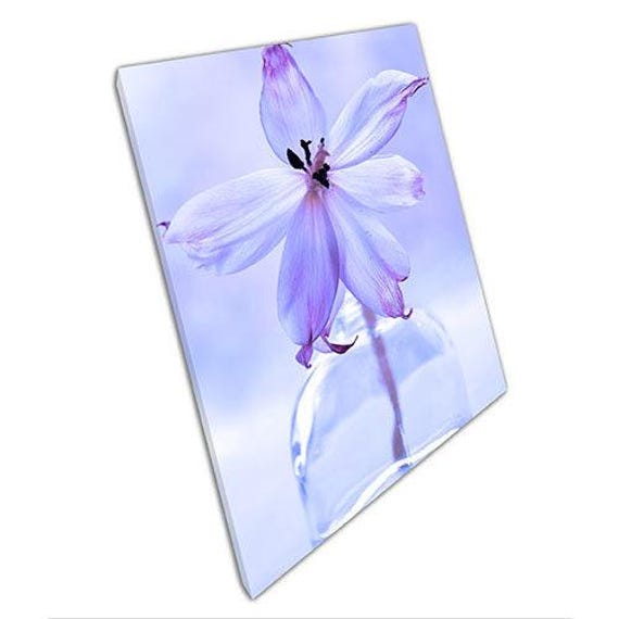 Ethereal Purple Flower Canvas Elegant Wall Art For Home & Office Decor, Ready To Hang - image 1