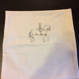 Equestrian Natural Dressage Imaged Pillow Horse Birthday Valentines Day Christmas House Warming Wedding Nursery Gift - thumbnail 3