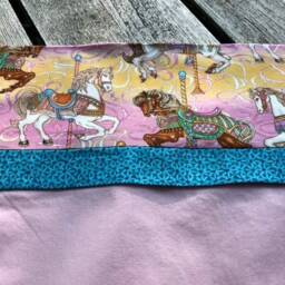 Carousel Print Pillowcase Pink Cotton Standard Size - thumbnail 3