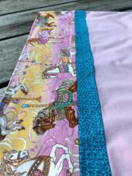 Carousel Print Pillowcase Pink Cotton Standard Size - thumbnail 1