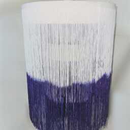 White Purple Tassel String Pendant Light Shade - 30cm Two Tone Modern Hanging Lamp - thumbnail 2