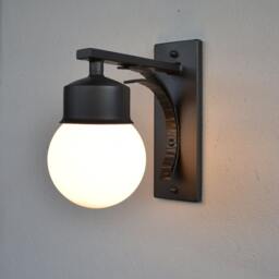 Mid Century Outdoor Wall Sconce-Wrought Iron Porch Light - thumbnail 4