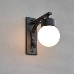 Mid Century Outdoor Wall Sconce-Wrought Iron Porch Light - thumbnail 3