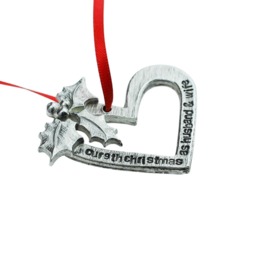 9 Year Anniversary Christmas Tree Ornament - Reads Our 9Th As Husband & Wife - thumbnail 3