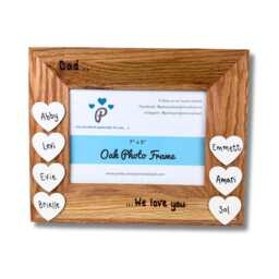 "Dad Photo Frame - Personalised Solid Oak Wooden Father's Day Birthday Gift Sizes 6x4""/7x5" - thumbnail 3