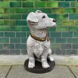Outdoor Jack Terrier Statue Large Russel Dog Sculpture Concrete Pet Cement Animal Ornament Handmade Decoration Dog Lover Gift - thumbnail 3