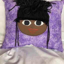 Flower Me With Butterflies, Handmade Rag Doll Pillow - thumbnail 2