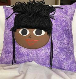 Flower Me With Butterflies, Handmade Rag Doll Pillow - thumbnail 1