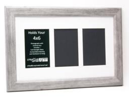 4x6 Multiple 3 4 5 6 7 8 9 10 11 & 12 Opening Driftwood Picture Frame With Mat For Alphabet Name Signs, Wedding Collage - thumbnail 1