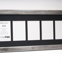 4x6 Multiple 3 4 5 6 7 8 9 10 11 & 12 Opening Driftwood Picture Frame With Mat For Alphabet Name Signs, Wedding Collage - thumbnail 2