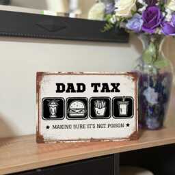 Dad Tax Sign, Metal Kitchen Wall Art, Funny Gift For Dad, Dining Room Decor - thumbnail 3