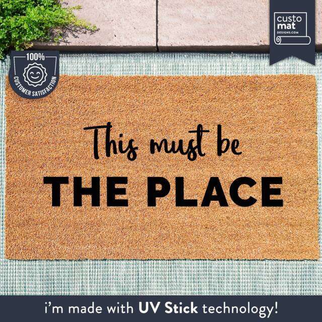 This Must Be The Place Doormat - Funny Talking Heads Fan Welcome Mat Custom Door Housewarming Gift - image 1