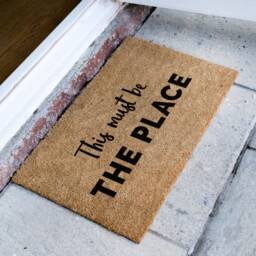 This Must Be The Place Doormat - Funny Talking Heads Fan Welcome Mat Custom Door Housewarming Gift - thumbnail 2