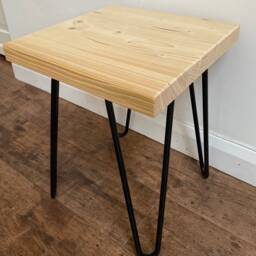Bedside Table - Hairpin Legs Side Nightstand For Lamp - thumbnail 3
