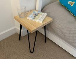 Bedside Table - Hairpin Legs Side Nightstand For Lamp