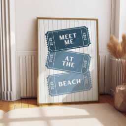 Coastal Beach Quote Art Print Summer Home Decor - Unframed A5, A4, A3 - thumbnail 1